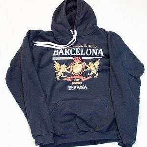 Barcelona Hooded Sweatshirt, with ties, Sixe XL